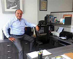 julio del risco our general manager and founder in his office